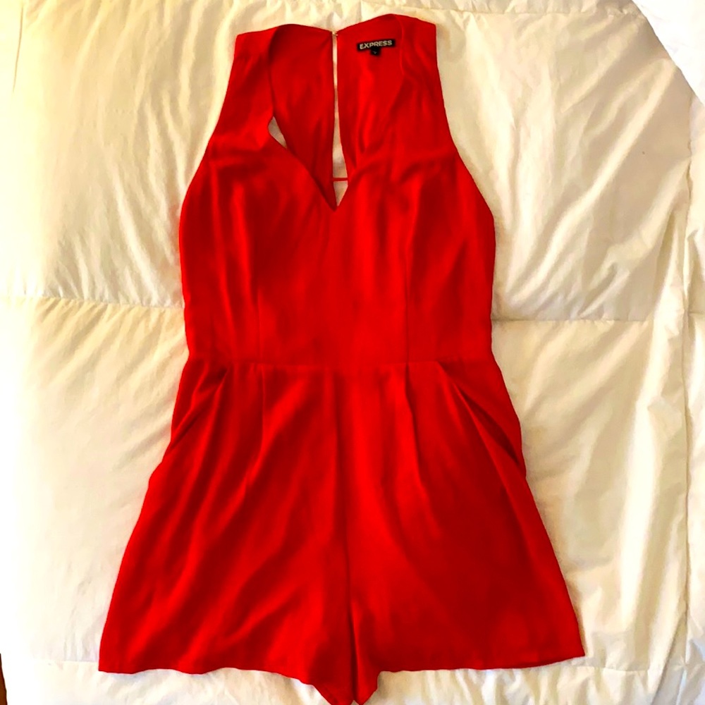 Dressy Red Express Romper (never worn)